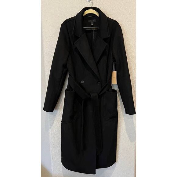NWT Halogen Belted Wool Blend Coat Size Large - Picture 3 of 10